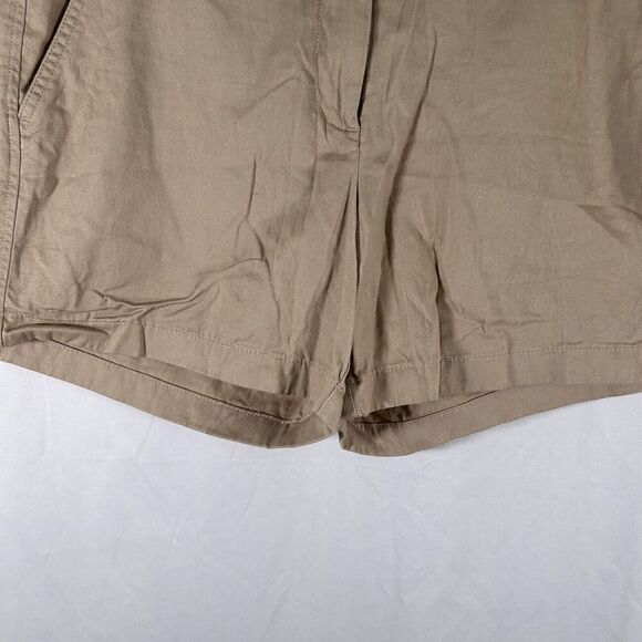 Vertex Cargo Shorts Men's 36 Khaki Brown Hiking Athletic Button Zip Poly Blend - Picture 3 of 8